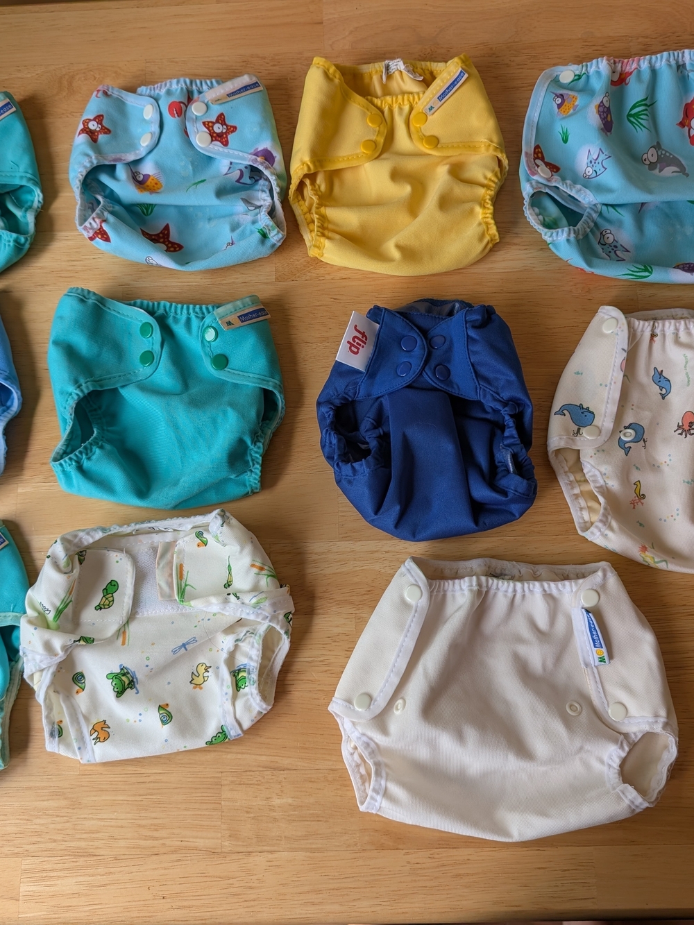 Reusable Kids Cloth Diaper Cover - Navy, Yellow, Teal & Cream Options